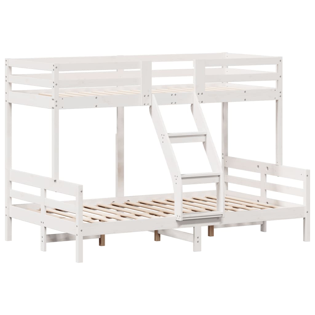 Bunk Bed without Mattress 80x200/120x200 cm White Solid Wood - Bargainia.com - 8721012242715 - 3207162