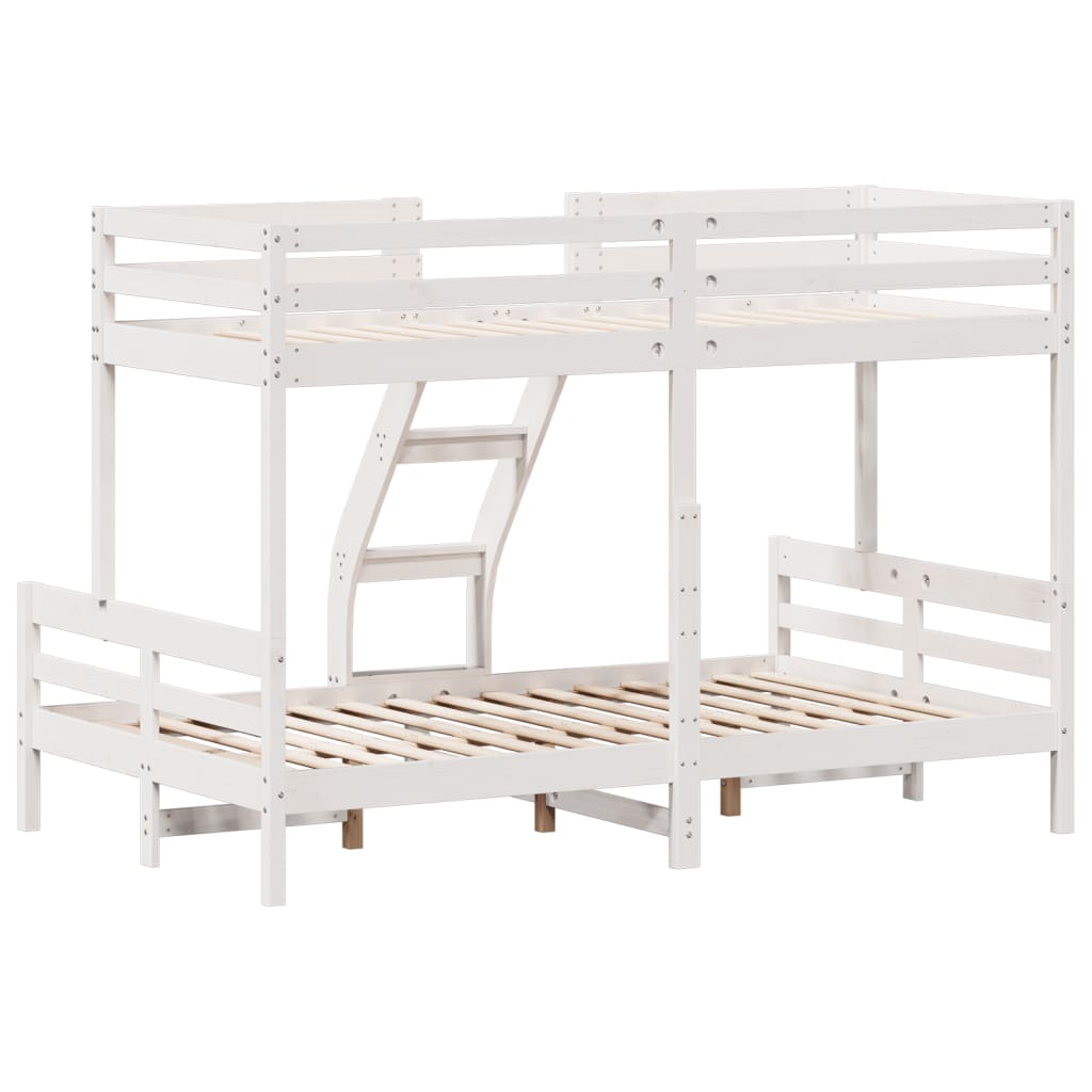 Bunk Bed without Mattress 80x200/120x200 cm White Solid Wood - Bargainia.com - 8721012242715 - 3207162