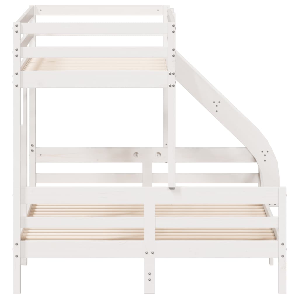 Bunk Bed without Mattress 80x200/140x200 cm White Solid Wood - Bargainia.com - 8721012242913 - 3207182