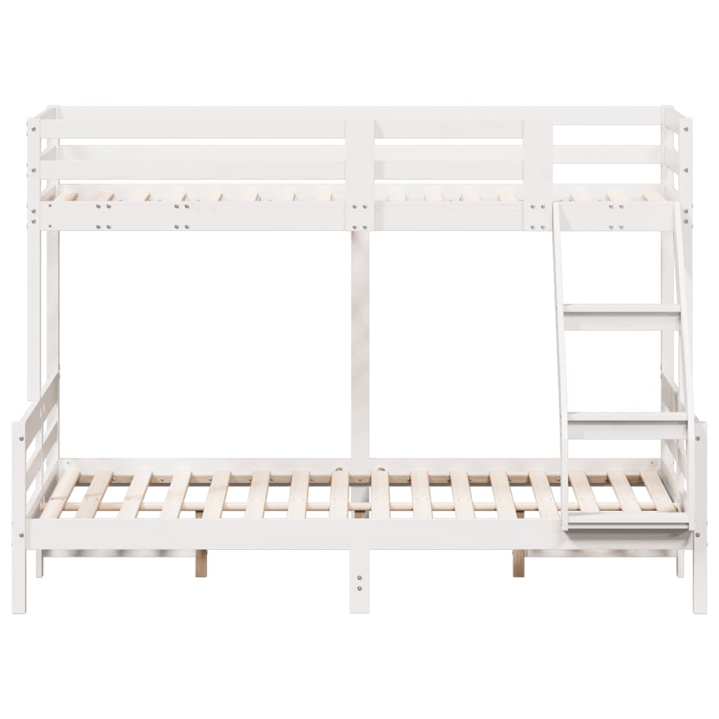 Bunk Bed without Mattress 80x200/140x200 cm White Solid Wood - Bargainia.com - 8721012242913 - 3207182