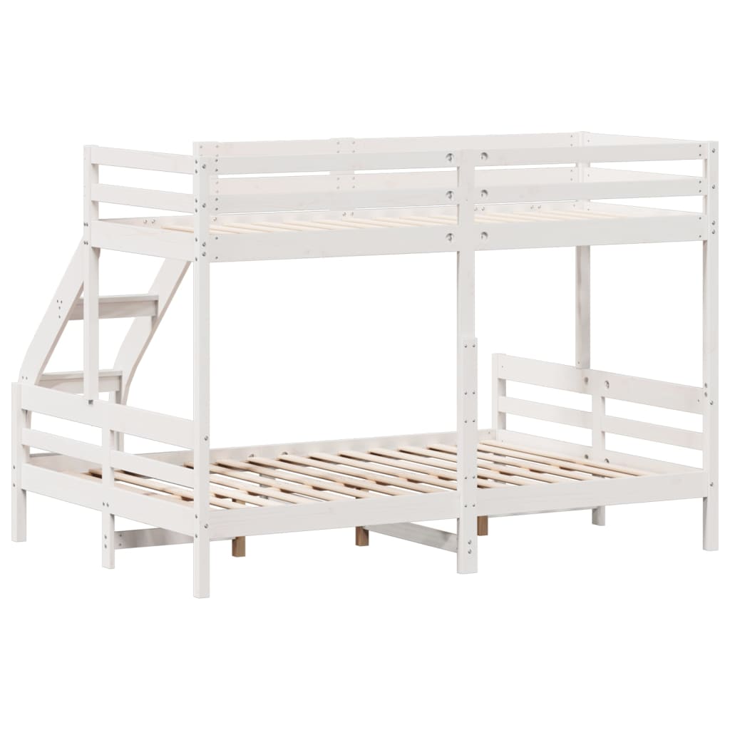 Bunk Bed without Mattress 80x200/140x200 cm White Solid Wood - Bargainia.com - 8721012242913 - 3207182