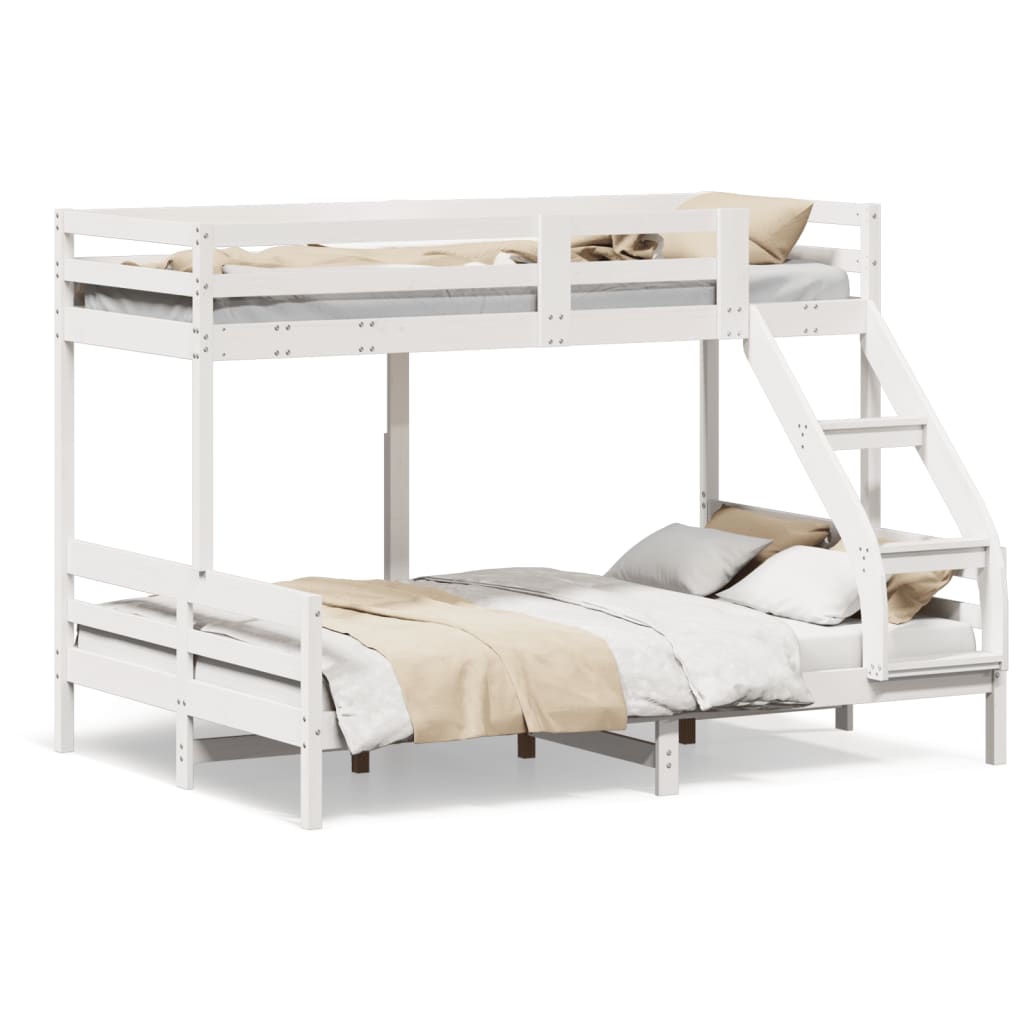 Bunk Bed without Mattress 80x200/140x200 cm White Solid Wood - Bargainia.com - 8721012242913 - 3207182