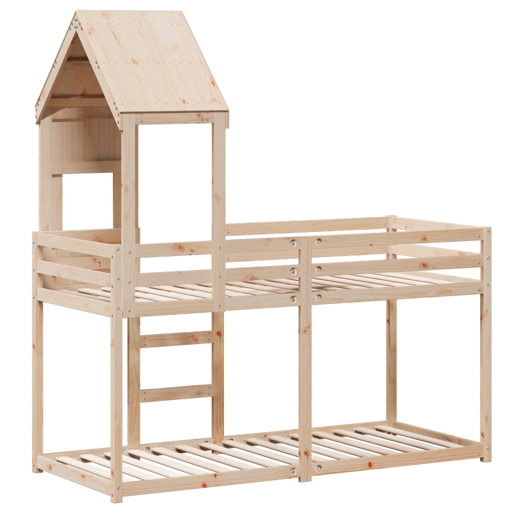 Bunk Bed without Mattress 90x190 cm Single Solid Wood Pine - Bargainia.com - 8721102669002 - 3282002
