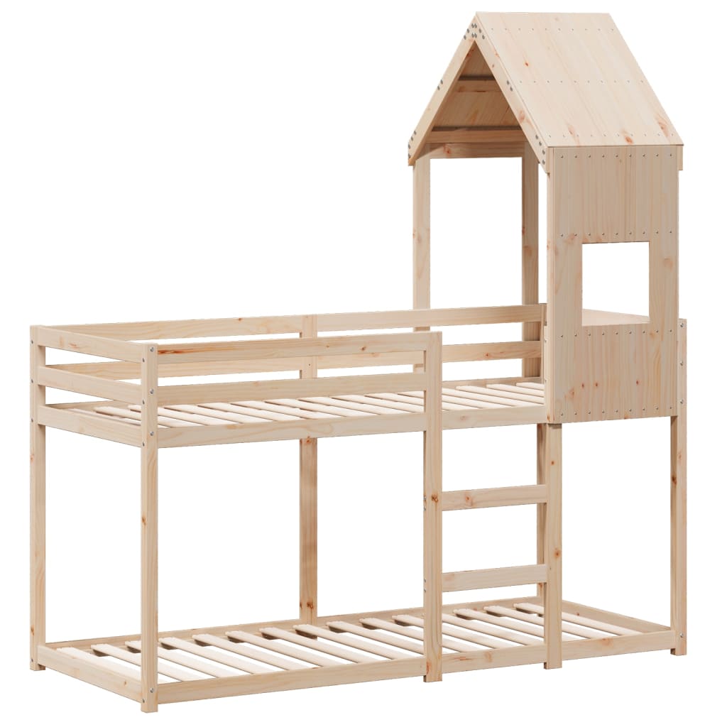 Bunk Bed without Mattress 90x190 cm Single Solid Wood Pine - Bargainia.com - 8721102669002 - 3282002