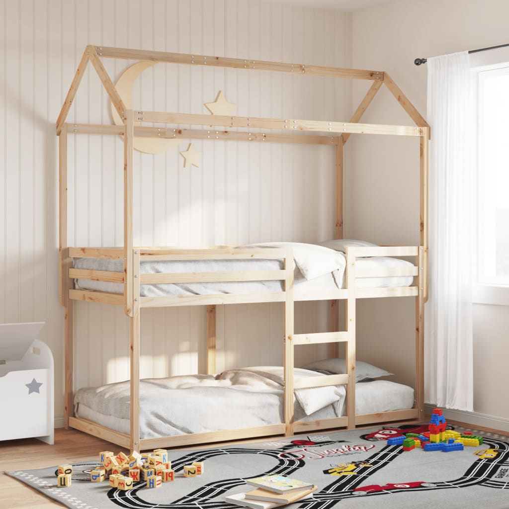 Bunk Bed without Mattress 90x200 cm Solid Wood Pine - Bargainia.com - 8721102670176 - 3282119