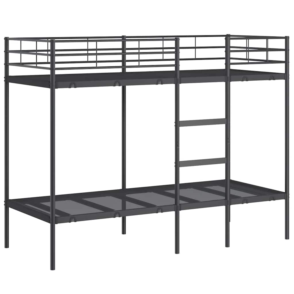 Bunk Bed without Mattress Black 80x200 cm Steel - Bargainia.com - 8721158761439 - 42000320