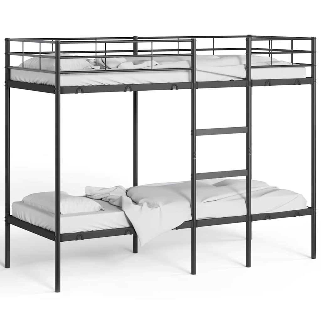 Bunk Bed without Mattress Black 80x200 cm Steel - Bargainia.com - 8721158761439 - 42000320