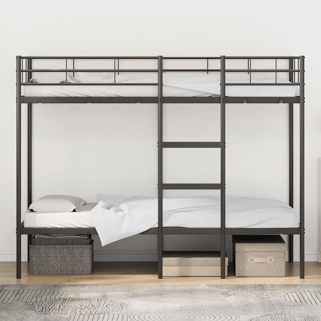 Bunk Bed without Mattress Black 80x200 cm Steel - Bargainia.com - 8721158761439 - 42000320