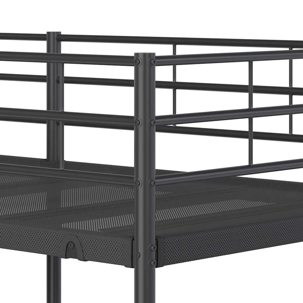 Bunk Bed without Mattress Black 80x200 cm Steel - Bargainia.com - 8721158761439 - 42000320