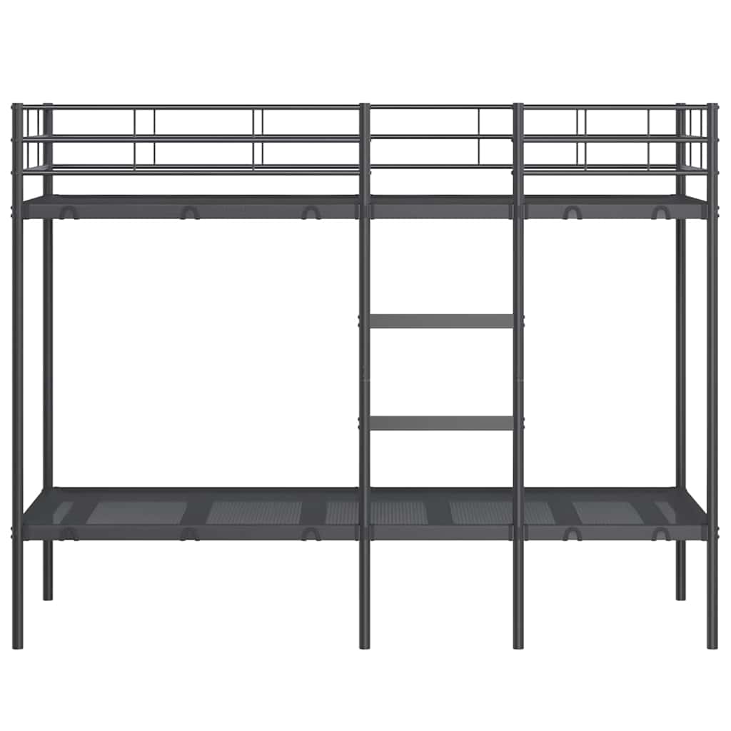 Bunk Bed without Mattress Black 80x200 cm Steel - Bargainia.com - 8721158761439 - 42000320