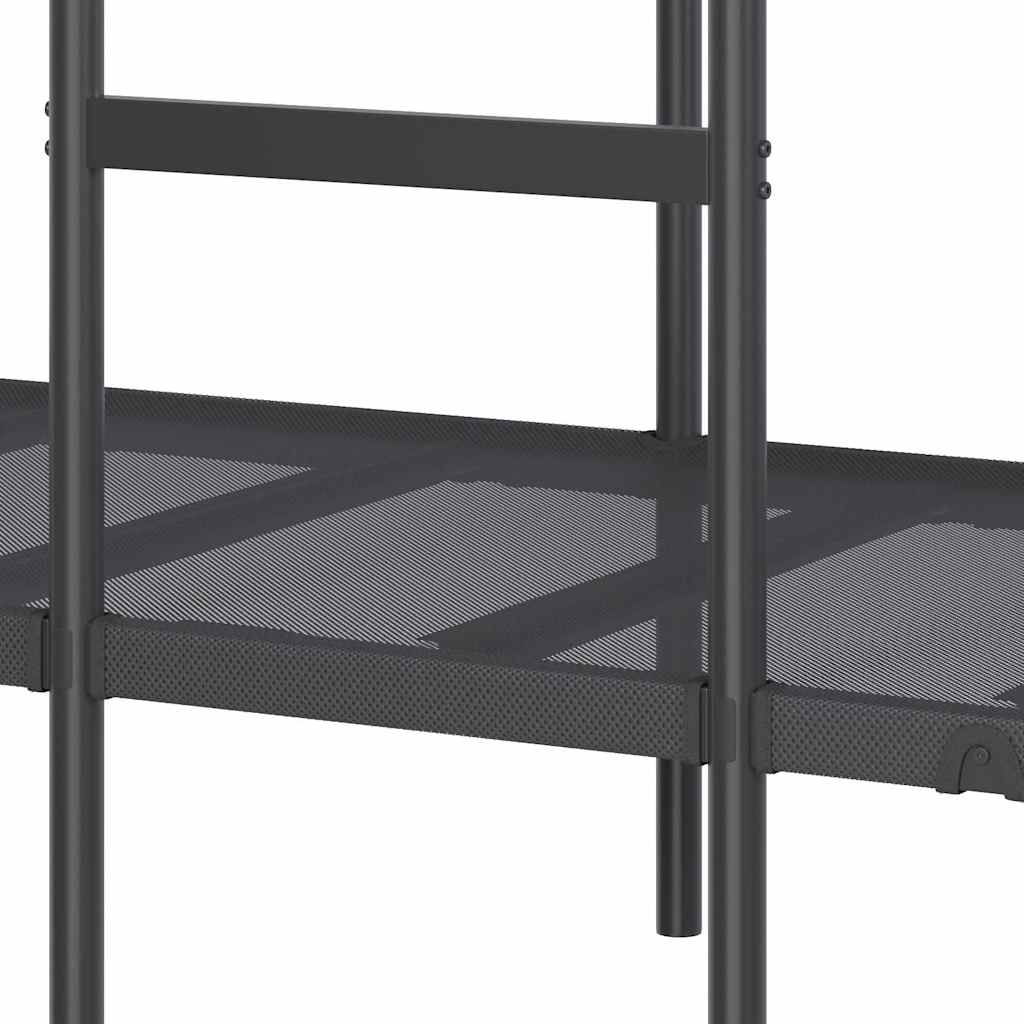 Bunk Bed without Mattress Black 90x190 cm Single Steel - Bargainia.com - 8721158761446 - 42000321