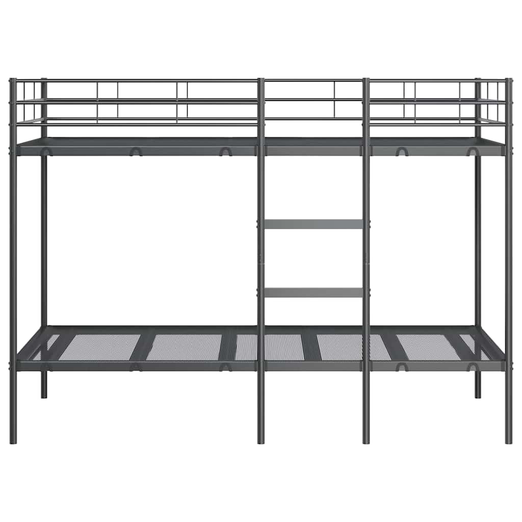 Bunk Bed without Mattress Black 90x190 cm Single Steel - Bargainia.com - 8721158761446 - 42000321