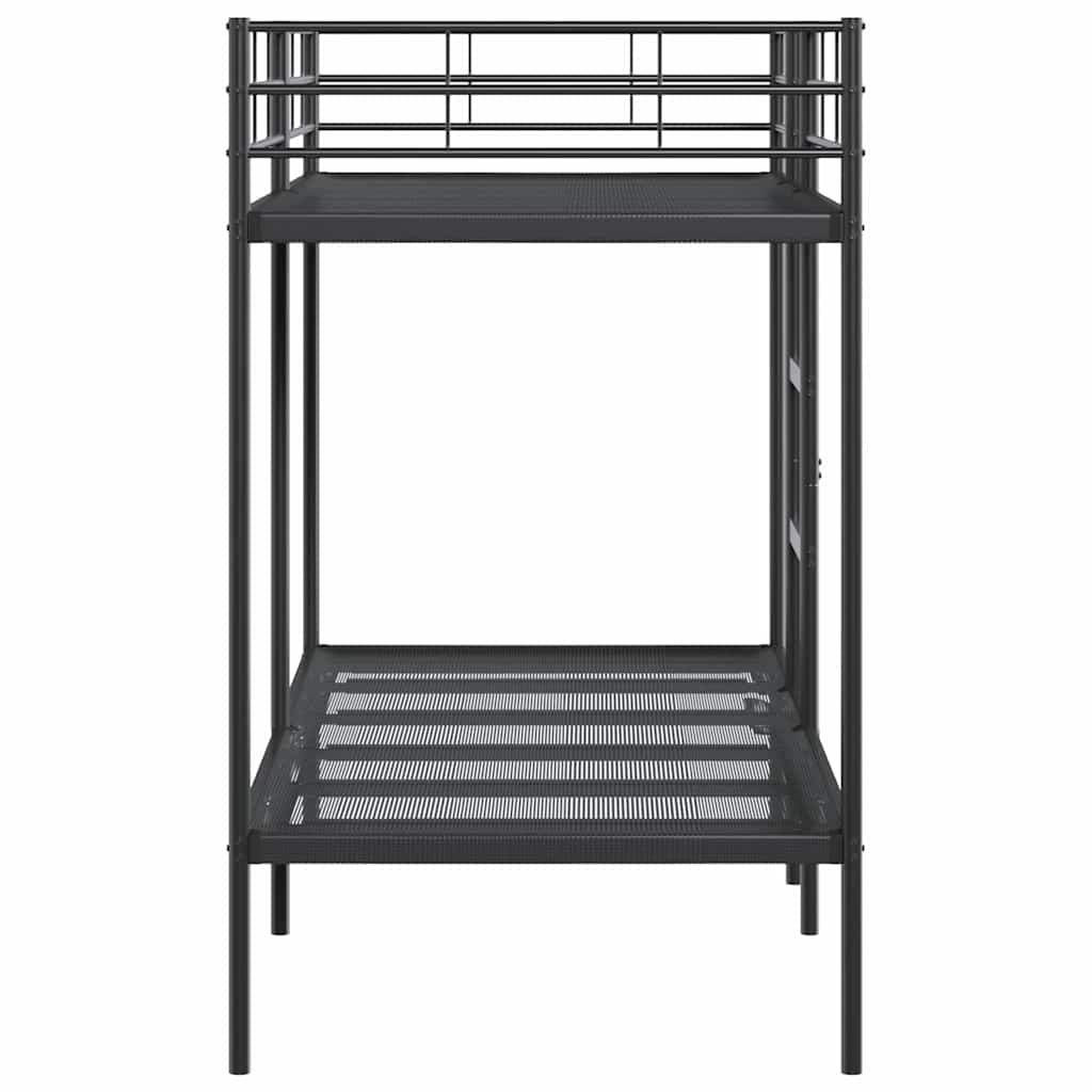 Bunk Bed without Mattress Black 90x190 cm Single Steel - Bargainia.com - 8721158761446 - 42000321