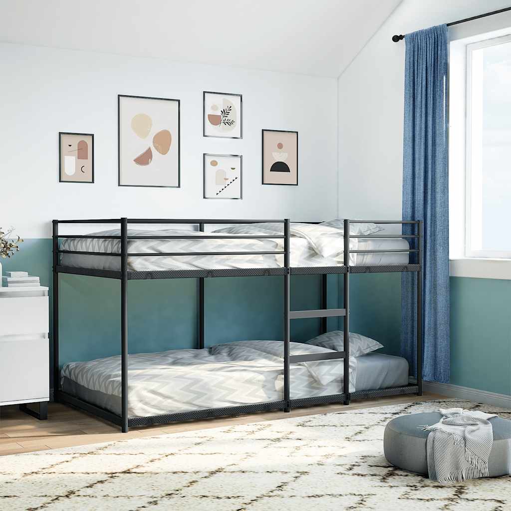 Bunk Bed without Mattress Black 90x190 cm Steel - Bargainia.com - 8721158511980 - 4019876