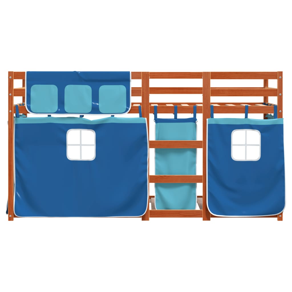 Bunk Bed without Mattress Blue 80x200 cm Solid Wood Pine - Bargainia.com - 