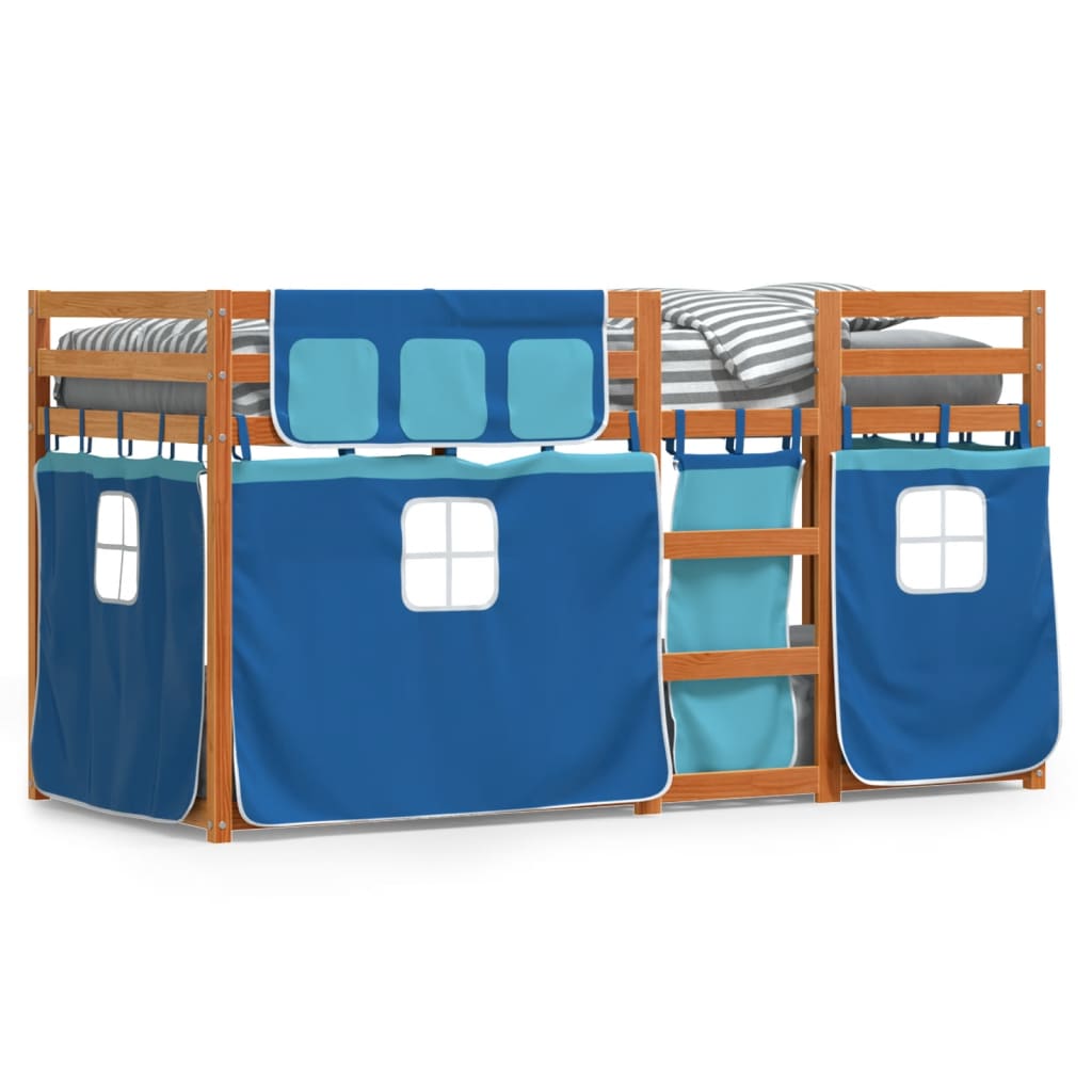 Bunk Bed without Mattress Blue 80x200 cm Solid Wood Pine - Bargainia.com - 
