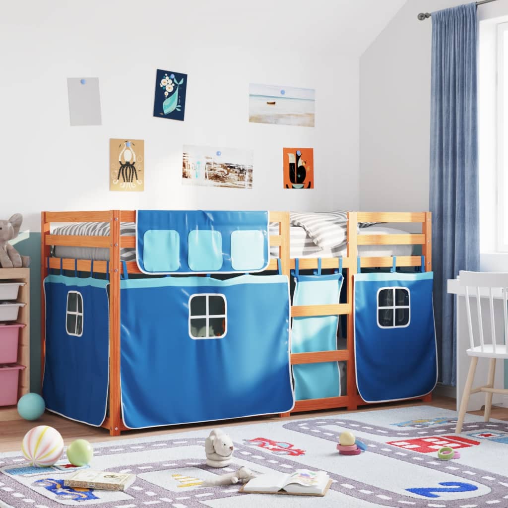 Bunk Bed without Mattress Blue 80x200 cm Solid Wood Pine - Bargainia.com - 