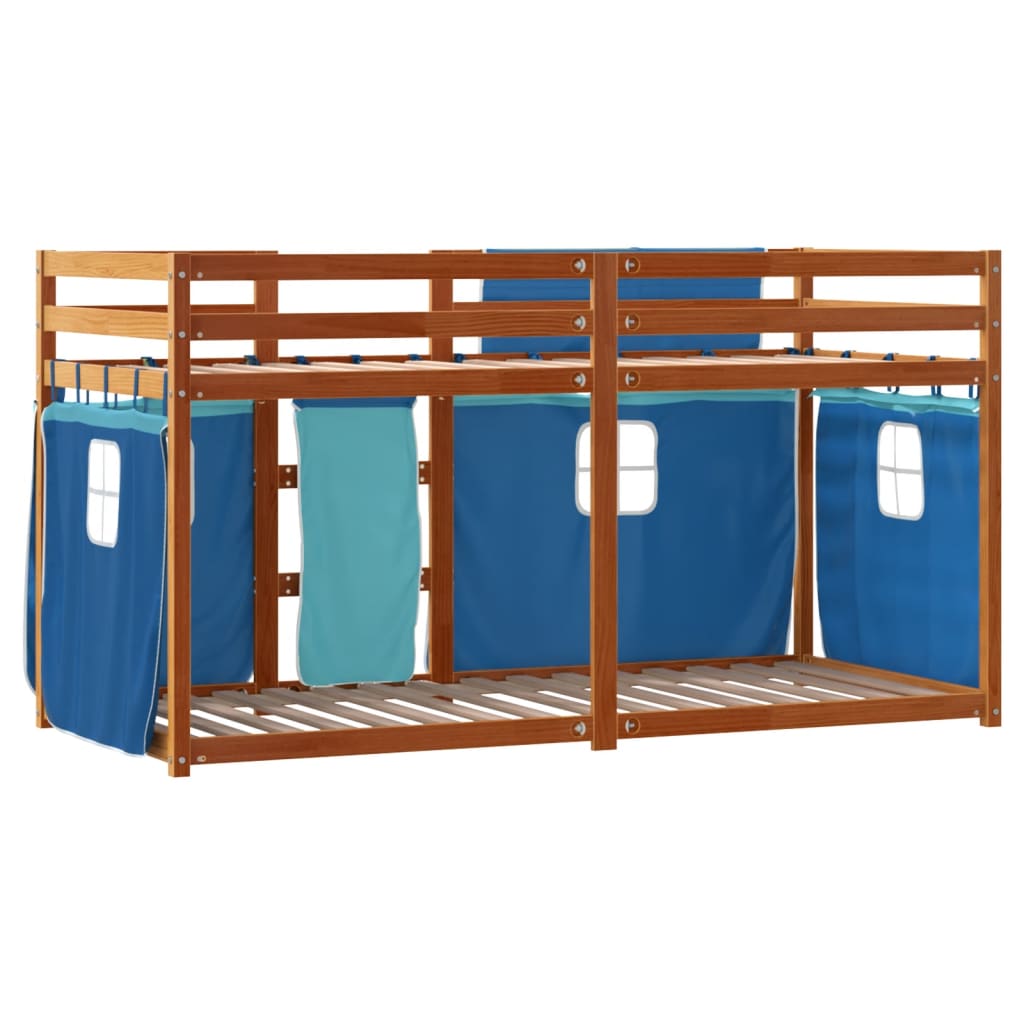 Bunk Bed without Mattress Blue 80x200 cm Solid Wood Pine - Bargainia.com - 