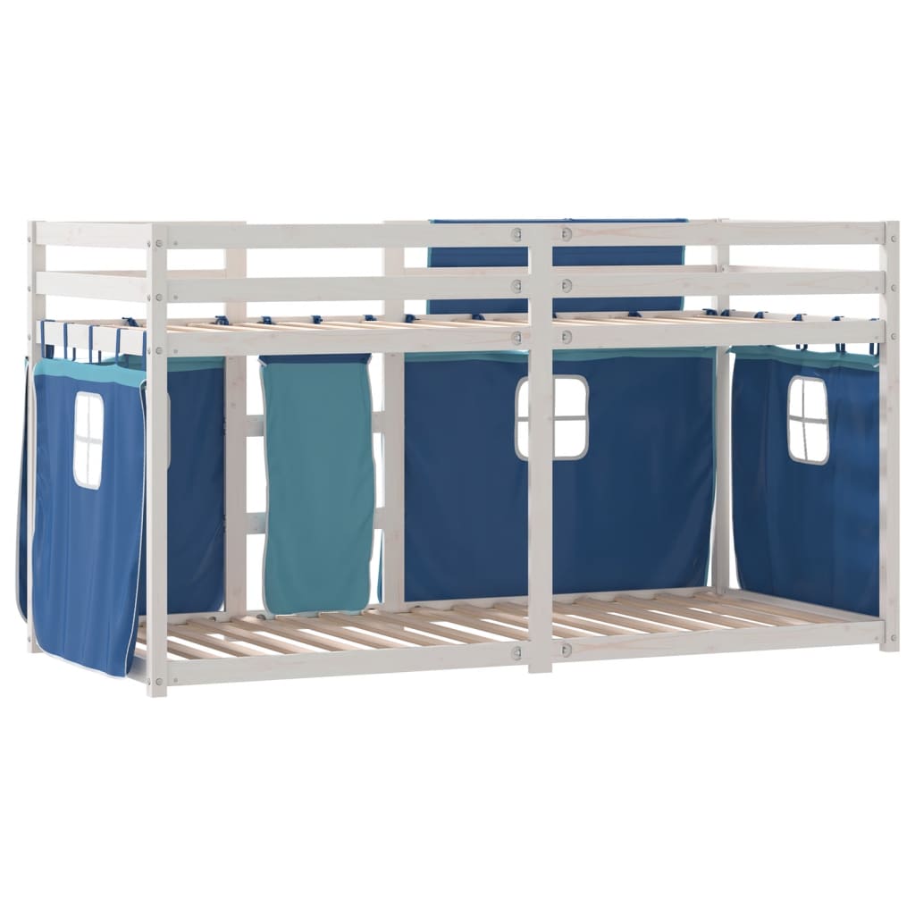 Bunk Bed without Mattress Blue 90x190 cm Single Solid Wood Pine - Bargainia.com - 8721102689819 - 3283941