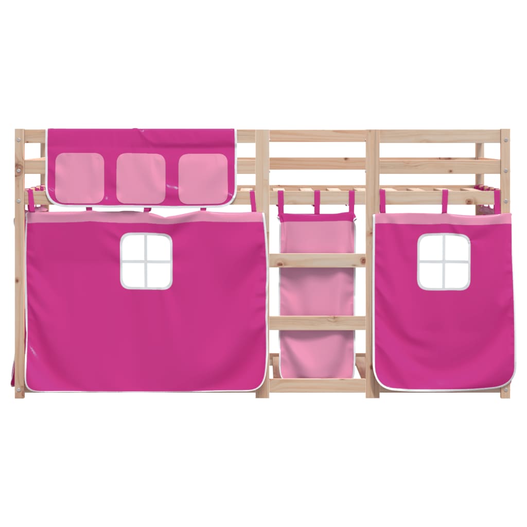 Bunk Bed without Mattress Pink 90x190 cm Single Solid Wood Pine - Bargainia.com - 8721102689468 - 3283906