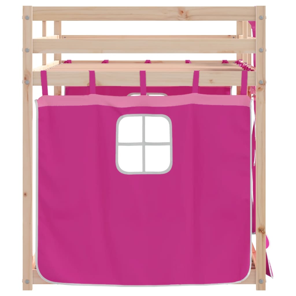 Bunk Bed without Mattress Pink 90x190 cm Single Solid Wood Pine - Bargainia.com - 8721102689468 - 3283906