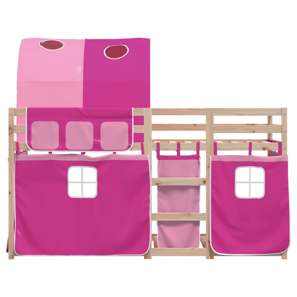Bunk Bed without Mattress Pink 90x190 cm Single Solid Wood Pine - Bargainia.com - 8721102690693 - 3284029