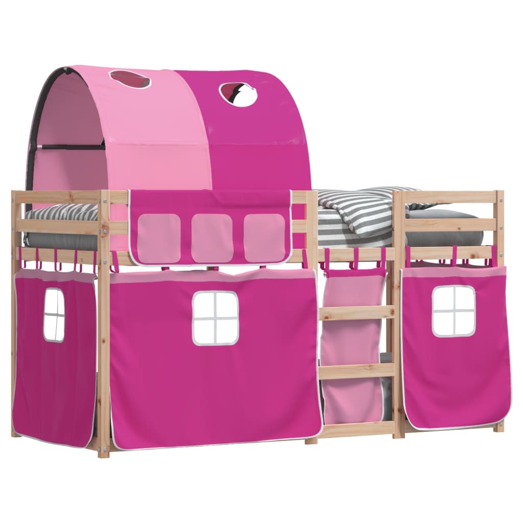 Bunk Bed without Mattress Pink 90x190 cm Single Solid Wood Pine - Bargainia.com - 8721102690693 - 3284029