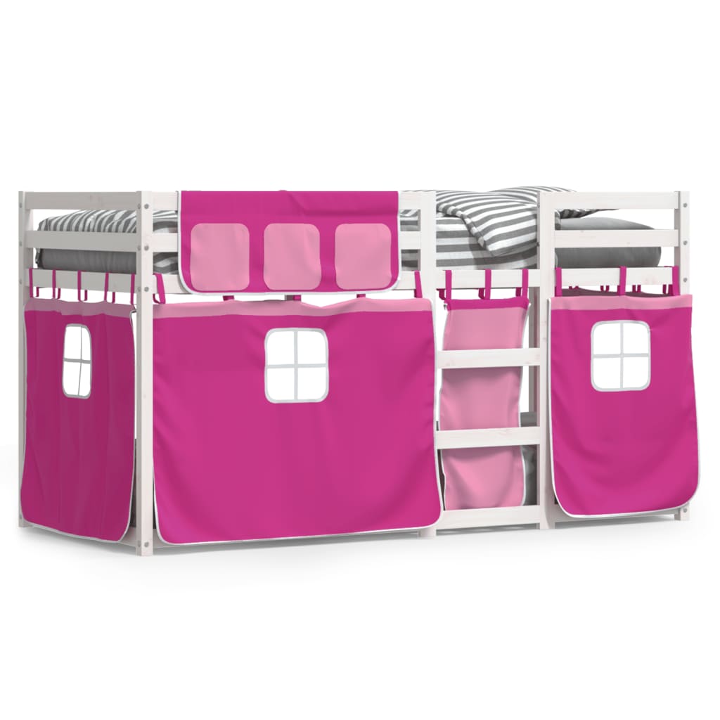 Bunk Bed without Mattress Pink 90x200 cm Solid Wood Pine - Bargainia.com - 
