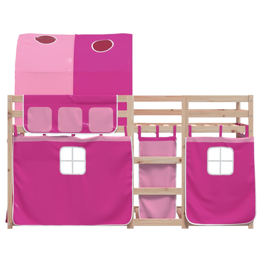 Bunk Bed without Mattress Pink 90x200 cm Solid Wood Pine - Bargainia.com - 
