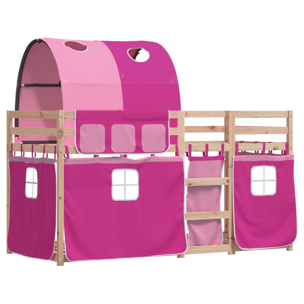 Bunk Bed without Mattress Pink 90x200 cm Solid Wood Pine - Bargainia.com - 