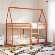 Bunk Bed without Mattress Wax Brown 75x190 cm Small Single Solid Wood Pine - Bargainia.com - 8721102669897 - 3282091