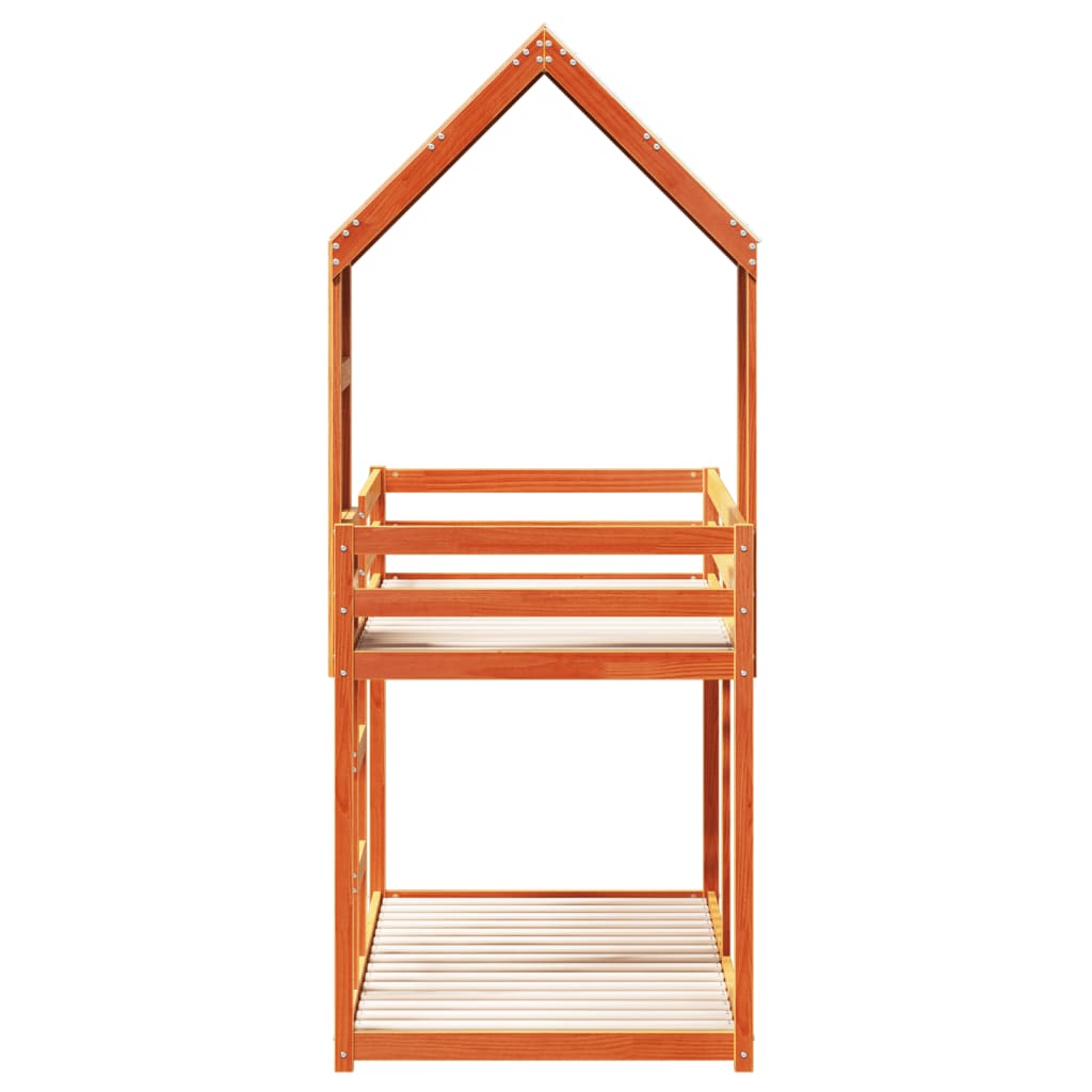 Bunk Bed without Mattress Wax Brown 80x200 cm Solid Wood Pine - Bargainia.com - 8721102668944 - 3281996