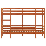 Bunk Bed without Mattress Wax Brown 80x200 cm Solid Wood Pine - Bargainia.com - 