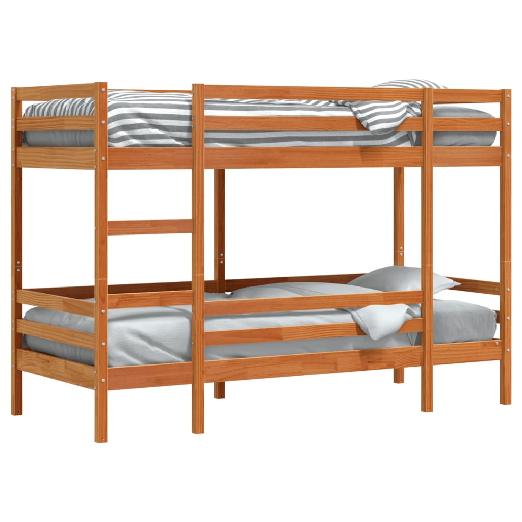 Bunk Bed without Mattress Wax Brown 80x200 cm Solid Wood Pine - Bargainia.com - 8721102803512 - 3284217
