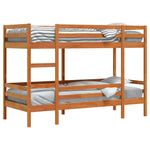 Bunk Bed without Mattress Wax Brown 80x200 cm Solid Wood Pine - Bargainia.com - 