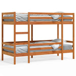 Bunk Bed without Mattress Wax Brown 80x200 cm Solid Wood Pine - Bargainia.com - 