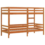 Bunk Bed without Mattress Wax Brown 90x190 cm Single Solid Wood Pine - Bargainia.com - 
