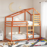 Bunk Bed without Mattress Wax Brown 90x200 cm Solid Wood Pine - Bargainia.com - 8721102668616 - 3281963