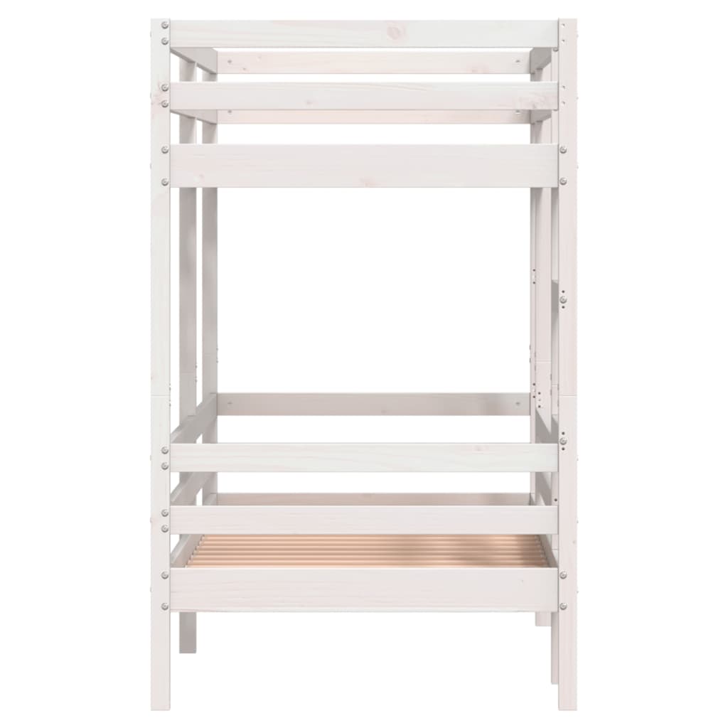 Bunk Bed without Mattress White 75x190 cm Small Single Solid Wood Pine - Bargainia.com - 8721102803598 - 3284225