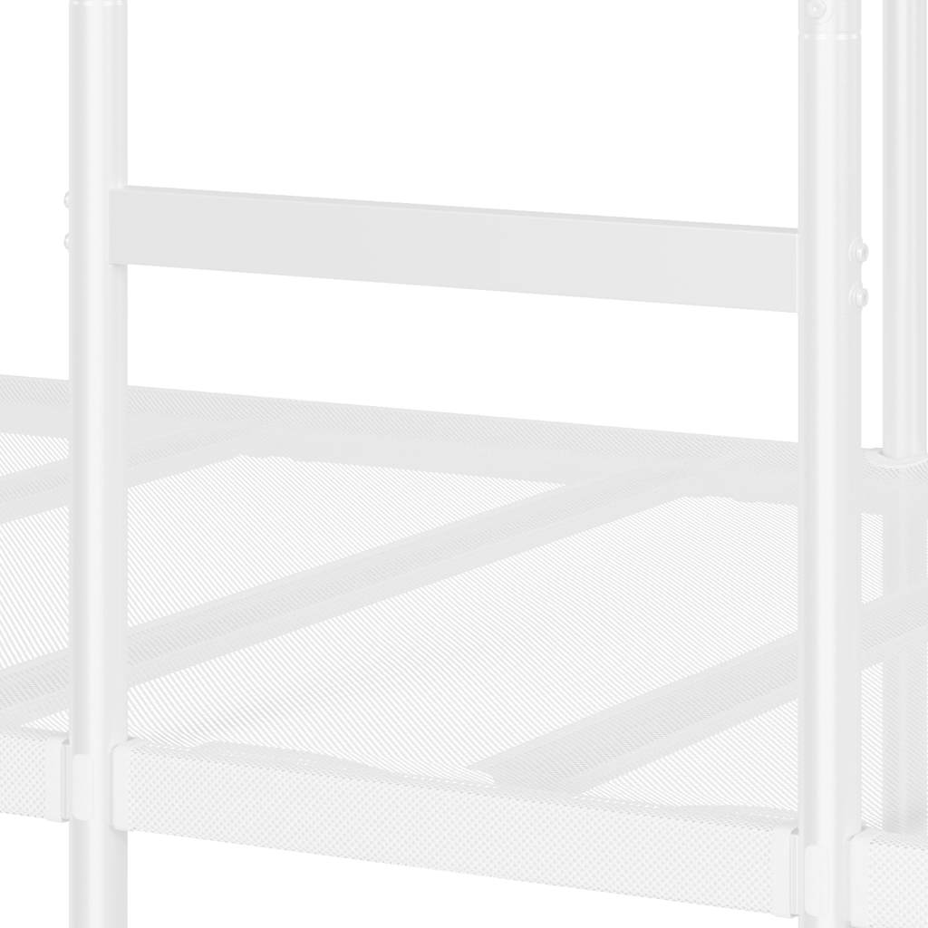 Bunk Bed without Mattress White 75x190 cm Small Single Steel - Bargainia.com - 8721158761491 - 42000326