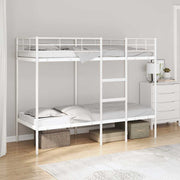 Bunk Bed without Mattress White 75x190 cm Small Single Steel - Bargainia.com - 8721158761491 - 42000326