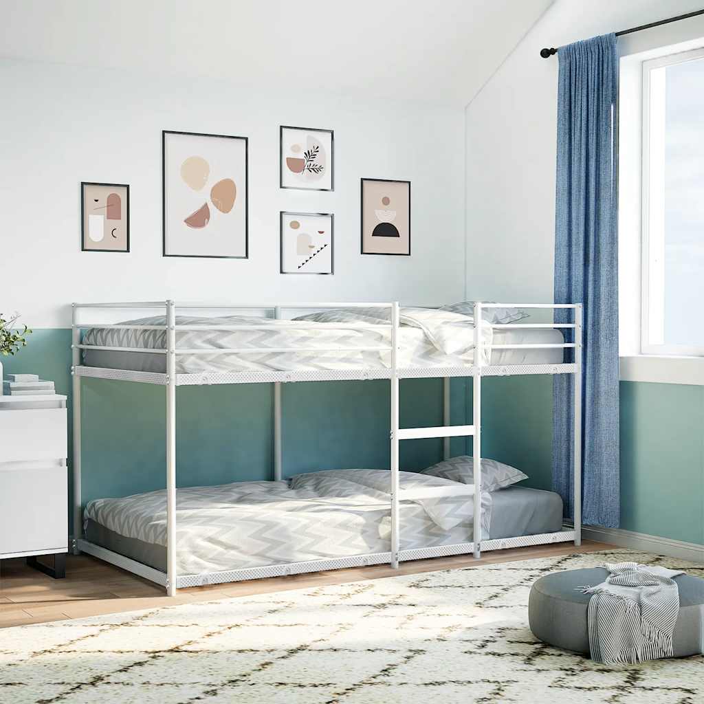 Bunk Bed without Mattress White 75x190 cm Steel - Bargainia.com - 8721158512031 - 4019881