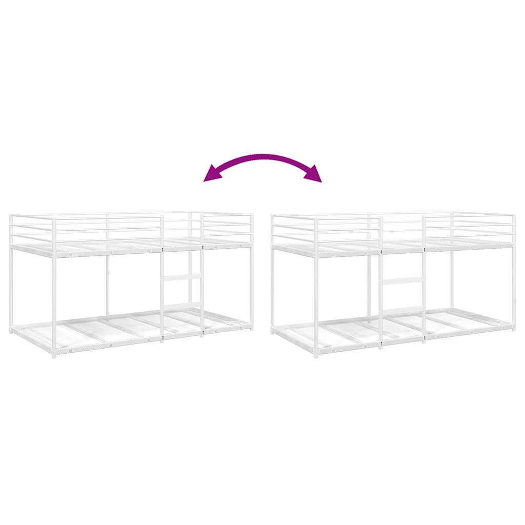 Bunk Bed without Mattress White 75x190 cm Steel - Bargainia.com - 8721158512031 - 4019881