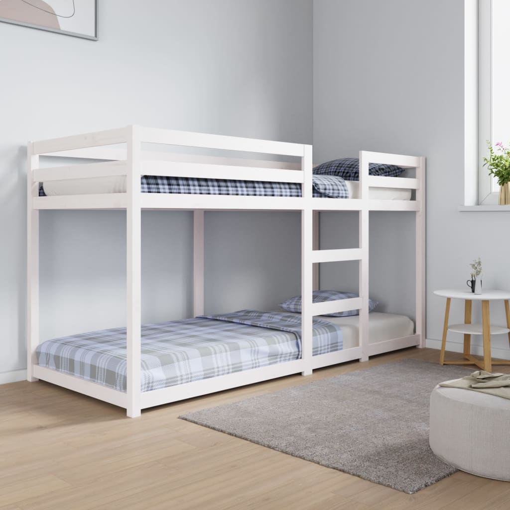 Bunk Bed without Mattress White 80x200 cm Solid Wood Pine - Bargainia.com - 8720287215301 - 821650