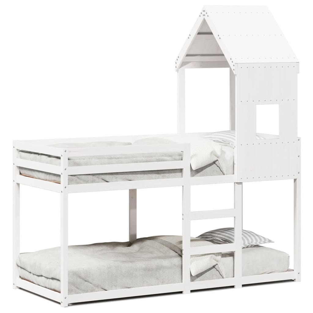 Bunk Bed without Mattress White 80x200 cm Solid Wood Pine - Bargainia.com - 8721102668937 - 3281995