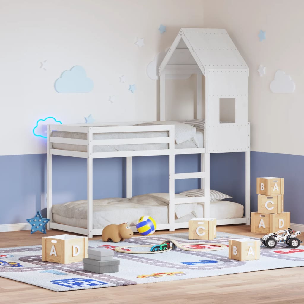 Bunk Bed without Mattress White 80x200 cm Solid Wood Pine - Bargainia.com - 8721102668937 - 3281995