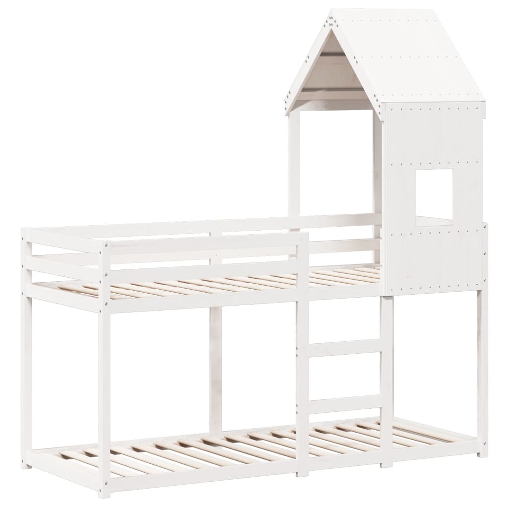Bunk Bed without Mattress White 80x200 cm Solid Wood Pine - Bargainia.com - 8721102668937 - 3281995