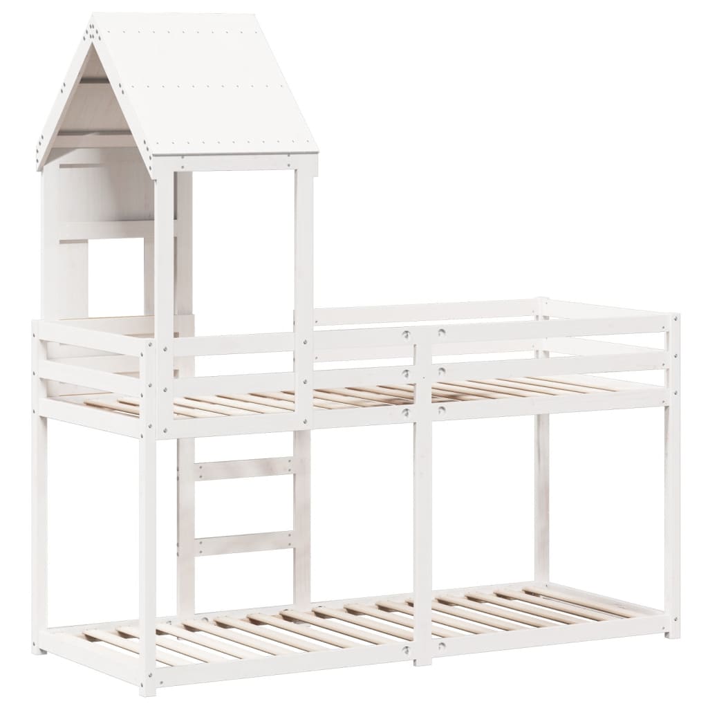 Bunk Bed without Mattress White 80x200 cm Solid Wood Pine - Bargainia.com - 8721102668937 - 3281995