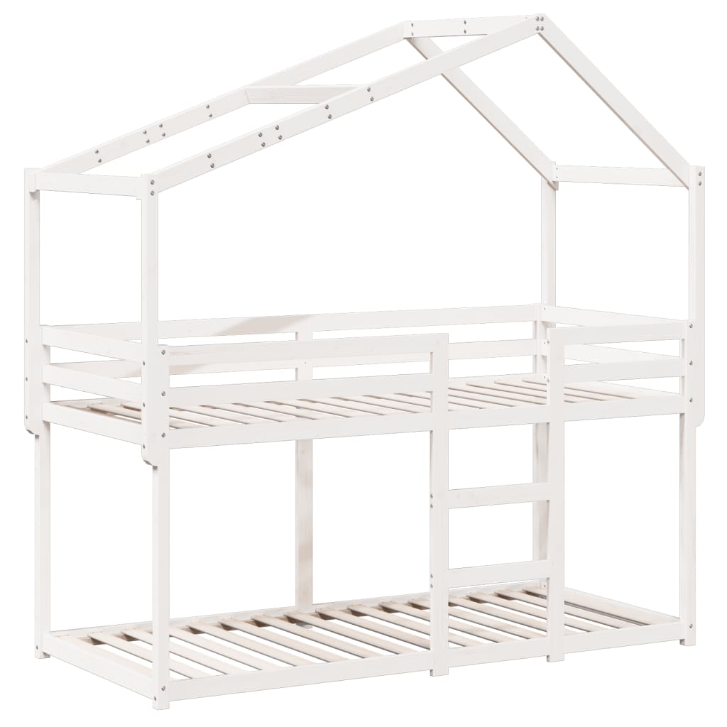 Bunk Bed without Mattress White 80x200 cm Solid Wood Pine - Bargainia.com - 8721102669408 - 3282042