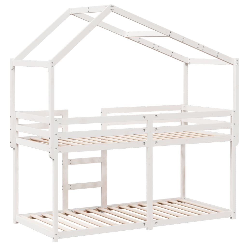 Bunk Bed without Mattress White 80x200 cm Solid Wood Pine - Bargainia.com - 8721102669408 - 3282042